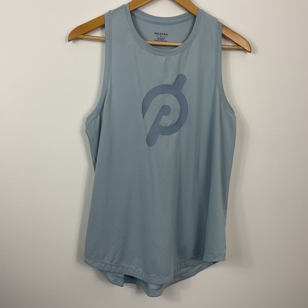 Peloton Distance‎ Shirttail Tank Top Blue Racerback Women's Size Medium